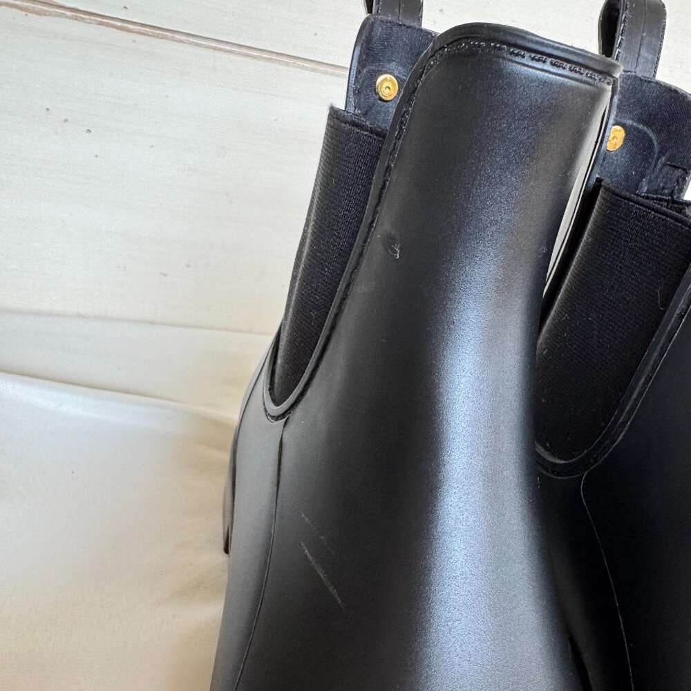GUC, Sam Edelman Tinsley Rain Boots, Black, US Women's Size 8, Bonded Leather - Picture 10 of 16